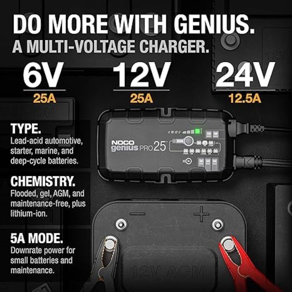Noco Smart Battery Charger 6V/12V/24V 25A Multi Voltage, large image number 7
