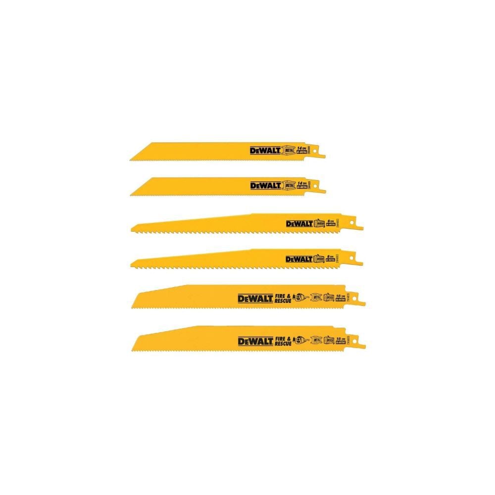 DEWALT Bi-Metal Reciprocating Saw Blade 6-Pack with Telescoping Case, large image number 1