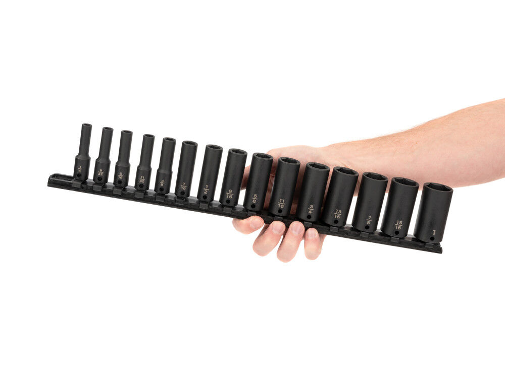 Tekton 3/8 Inch Deep 6 Point Impact Socket Set, 15 Piece (1/4-1 Inch), large image number 3
