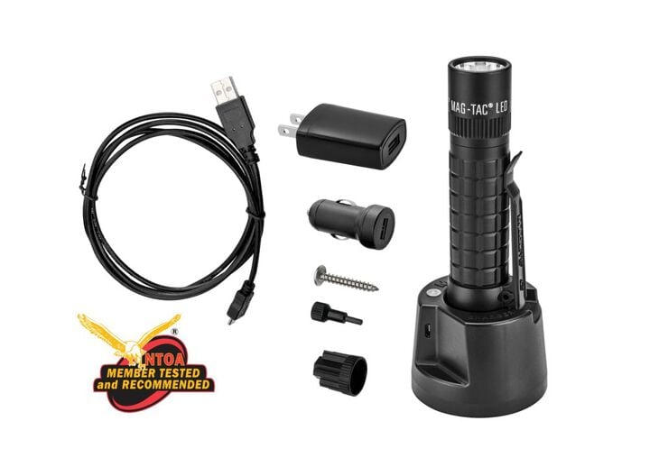 Maglite 671 Lumens Rechargeable Battery-Powered LED Flashlight with Bezel, Black, large image number 3