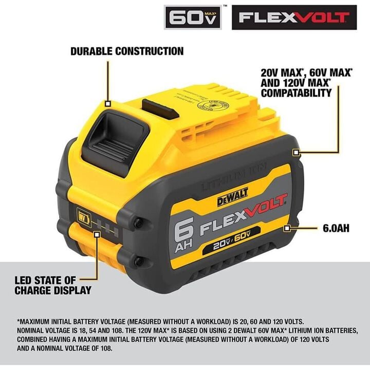 DEWALT 60V MAX 7-1/4 Inch Cordless Saw & 20/60V MAX Li-Ion Battery Bundle, large image number 15