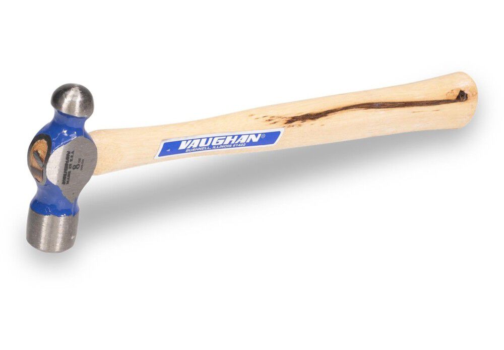 Vaughan 8 Oz Ball Pein Hammer with Hickory Handle, large image number 1