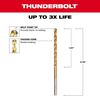 Milwaukee 1/8 in. Thunderbolt Titanium Coated Drill Bit, small