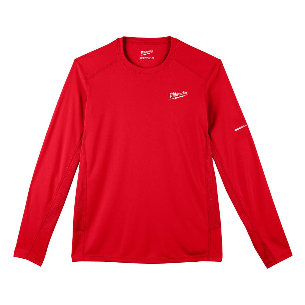 Milwaukee Workskin Lightweight Performance Shirt Long Sleeve Shirt Red Size Large - 415R-L