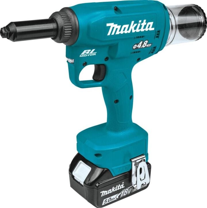Makita 18V LXT Lithium-Ion Brushless 3/16in Cordless Rivet Tool Kit (5.0Ah), large image number 10