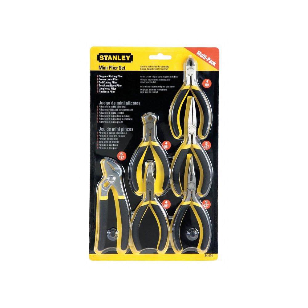 Stanley Bi-Material Mini Plier Set, 6 Piece, large image number 3