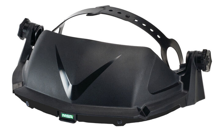 MSA Safety Works V Gard Headgear: General Purpose Black HDPE without visor