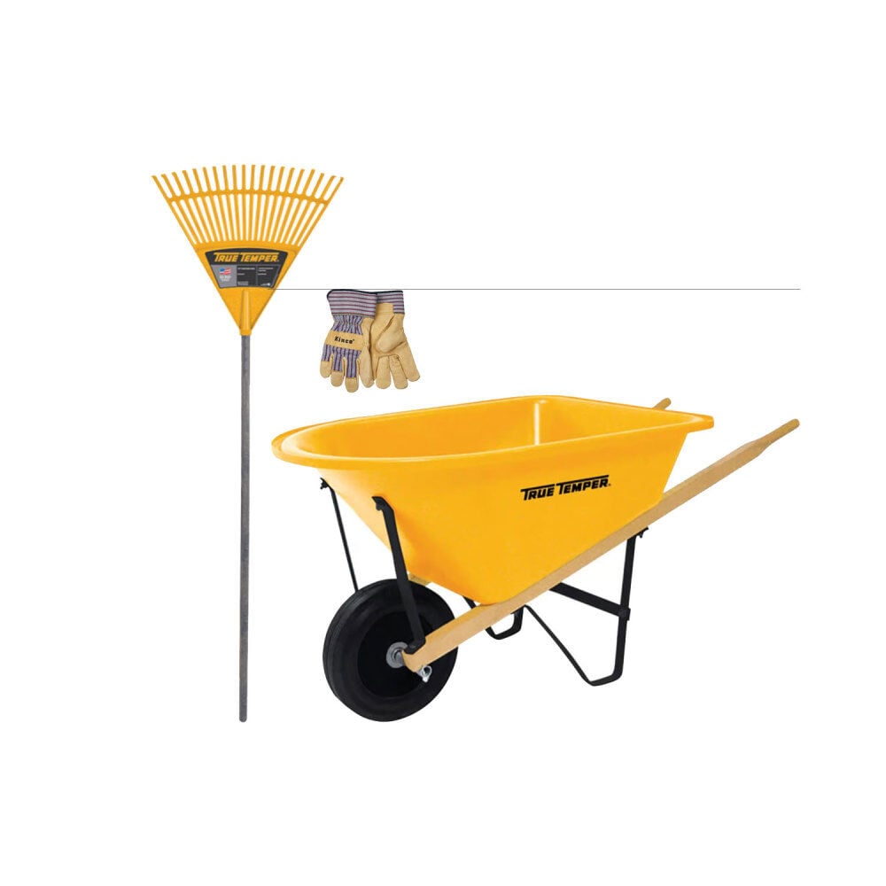 ACME TOOLS Leaf and Play Set, Childs Wheelbarrow, Leaf Rake, and Gloves – ATB000011527