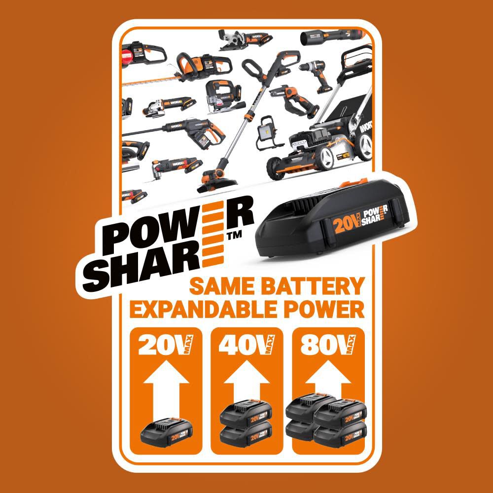 Worx Nitro 20V Power Share Cordless 18 Gauge Brad Gun Kit, large image number 2
