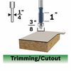 Bosch 3/8in x 1in Carbide Tipped Double Flute Flush Trim Router Bit, small image number 1