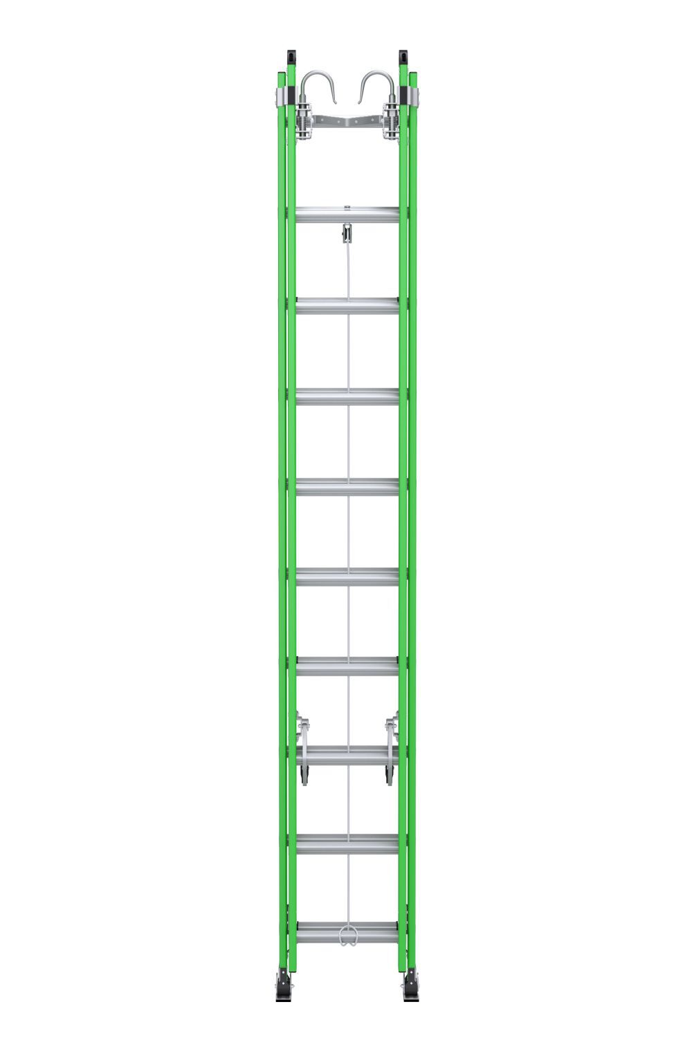 Werner AERO Extension Ladder IAA FG Box Rail/Tri Rung Cable Hook V Rung, large image number 2