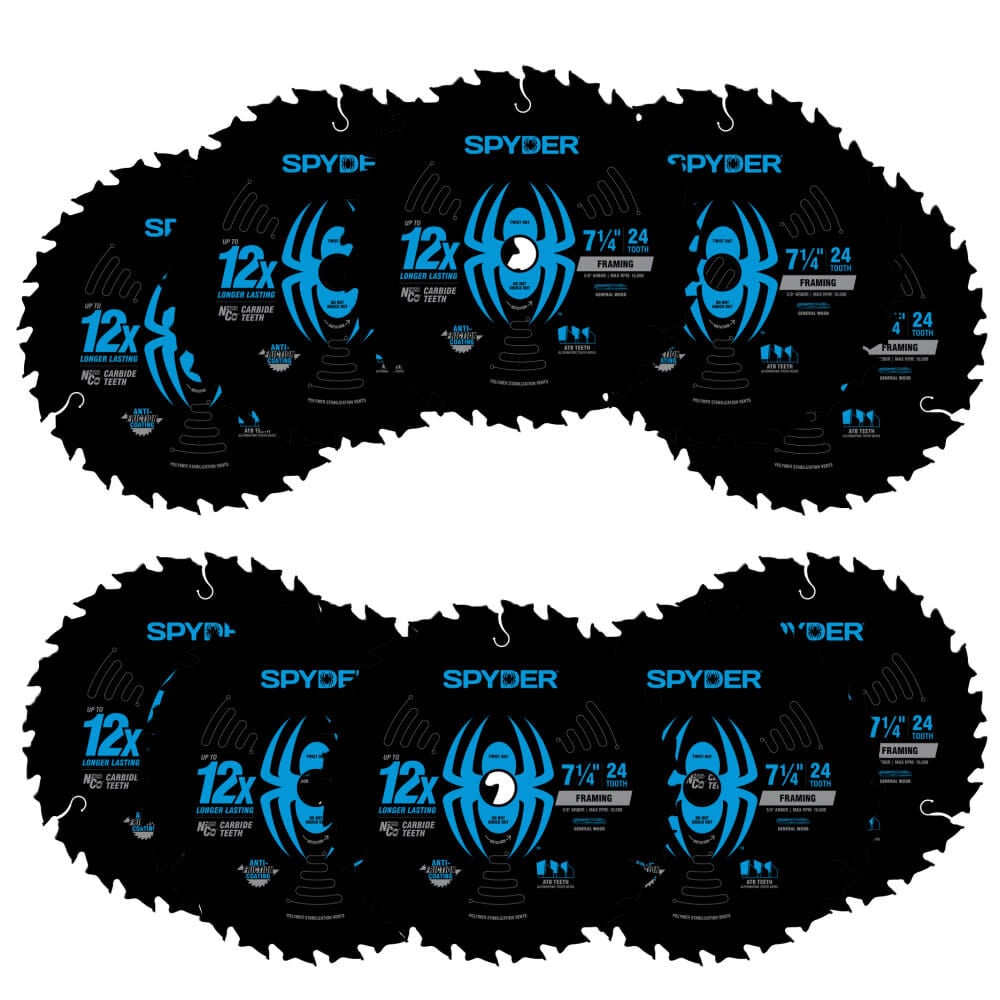 Spyder 7-1/4 Inch 24T Circular Saw Blade for Framing, 10 Pieces, large image number 1