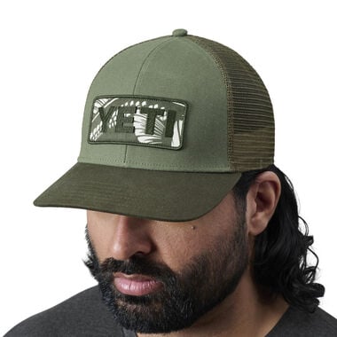 Yeti Bass Badge Olive Trucker Hat