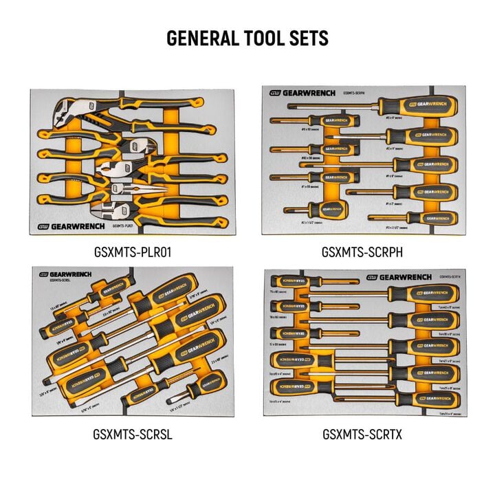 GEARWRENCH 873 Piece MEGAMOD Mechanics Tool Set in Premium Modular Foam Trays with Tool Storage, large image number 8