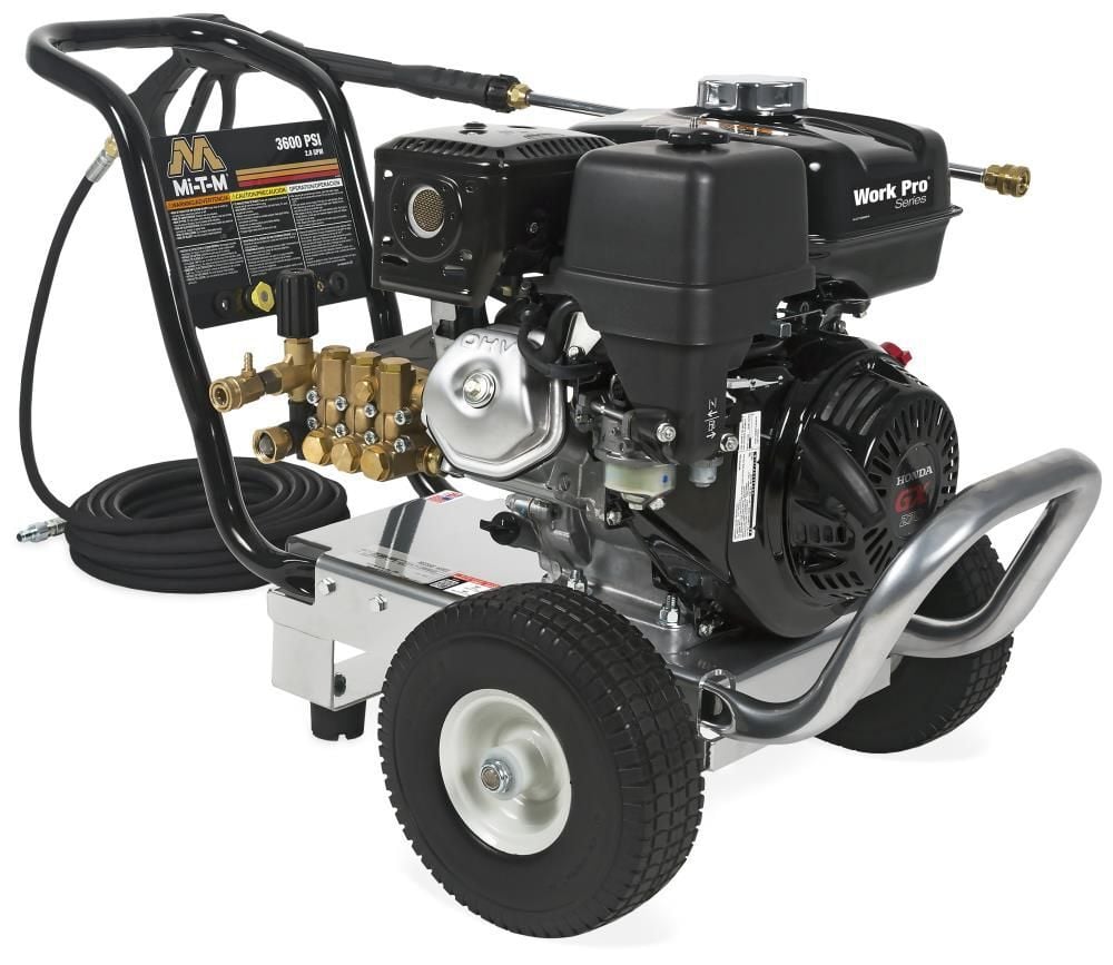 Mi T M Work Pro 3600 PSI 2.8 GPM Gas Powered Cold Water Pressure Washer with 3 Spray Tips - WP-3600-0MHB
