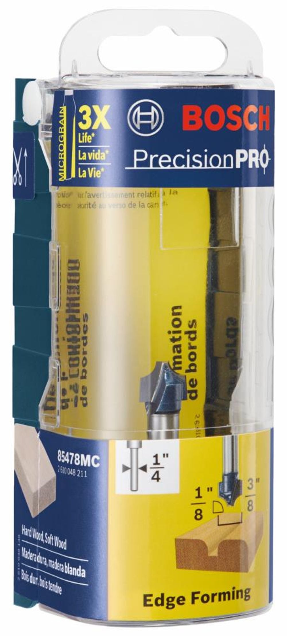 Bosch 3/8in x 5/16in Carbide Tipped Plunge Roundover Router Bit, large image number 2
