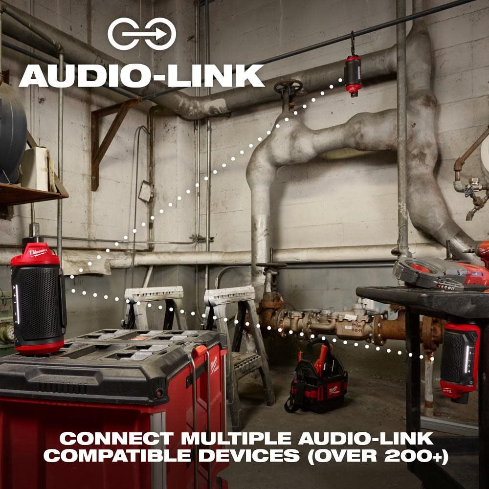 Milwaukee M12 Bluetooth Jobsite Speaker with PACKOUT Compatibility, large image number 9
