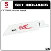 Milwaukee M12 HACKZALL Bi-Metal Blade-Wood 5PK, small image number 2