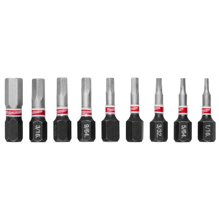 Milwaukee SHOCKWAVE 9-Piece Impact Hex Insert Bit Set, large image number 10