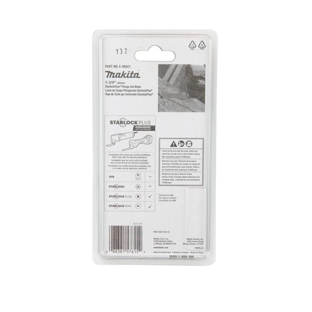Makita StarlockPlus Oscillating Multi Tool 1 3/4in Hard Metal with Tungsten Carbide Teeth Plunge Cut Blade for Metal Cutting, large image number 4