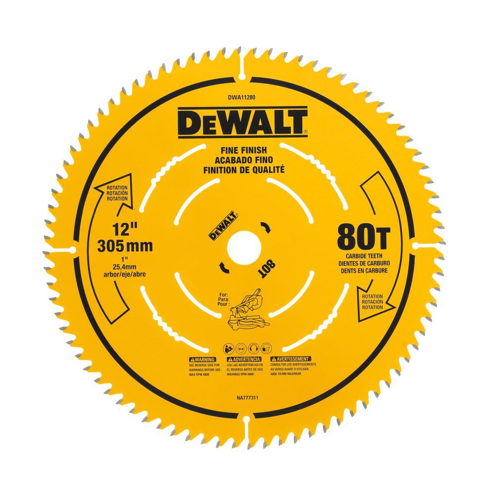 DEWALT Circular Saw Blade 12in 80T, large image number 1