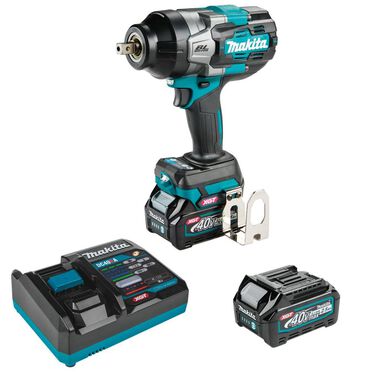 Makita 40V max XGT Brushless Cordless 4-Speed High-Torque 1/2 Inch Square Drive Impact Wrench 2.5Ah Kit with Detent Anvil
