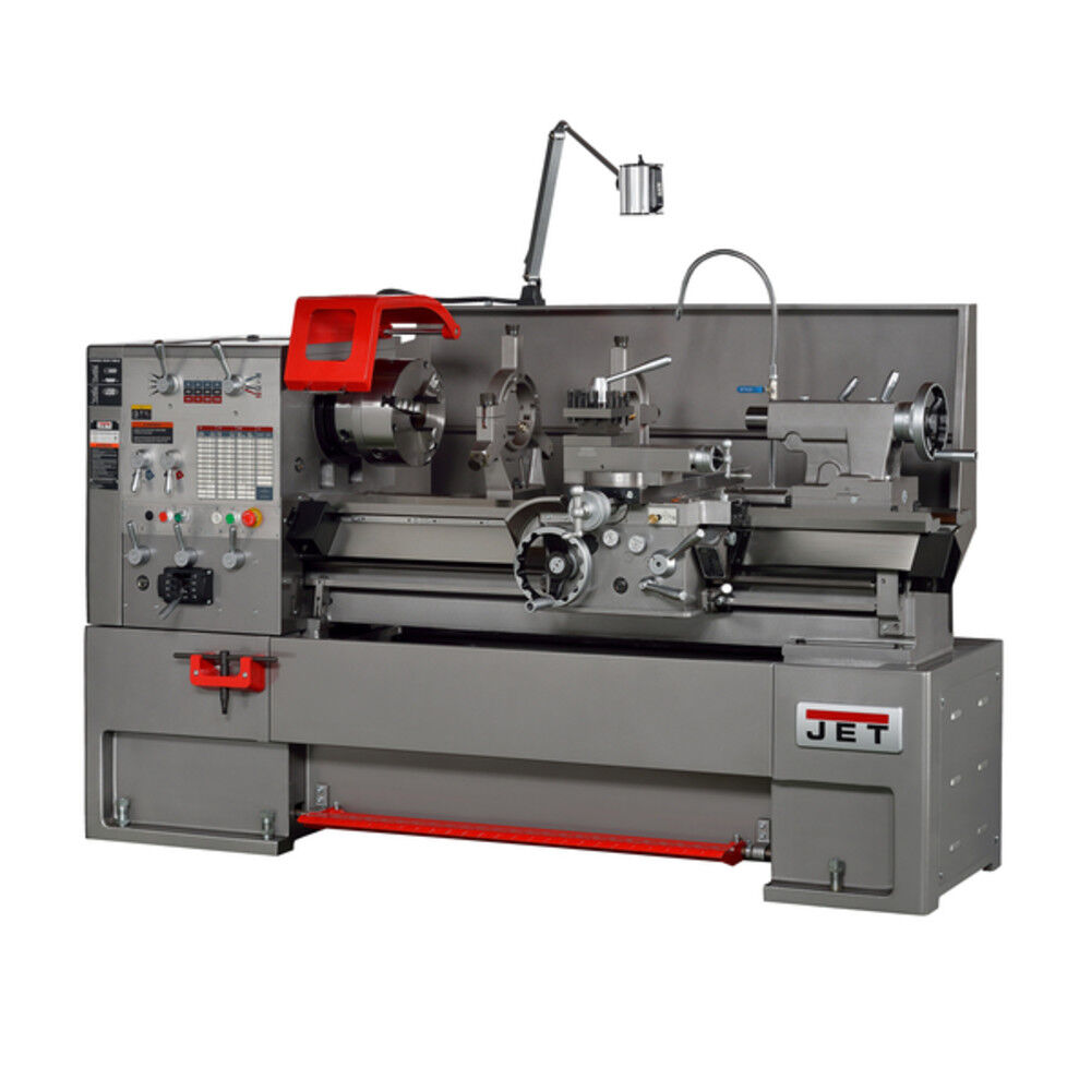 JET GH-1660ZX Large Spindle Bore Gear Head Lathe with Acu-Rite 203 Collet Closer and Taper Attachment Kit, large image number 2