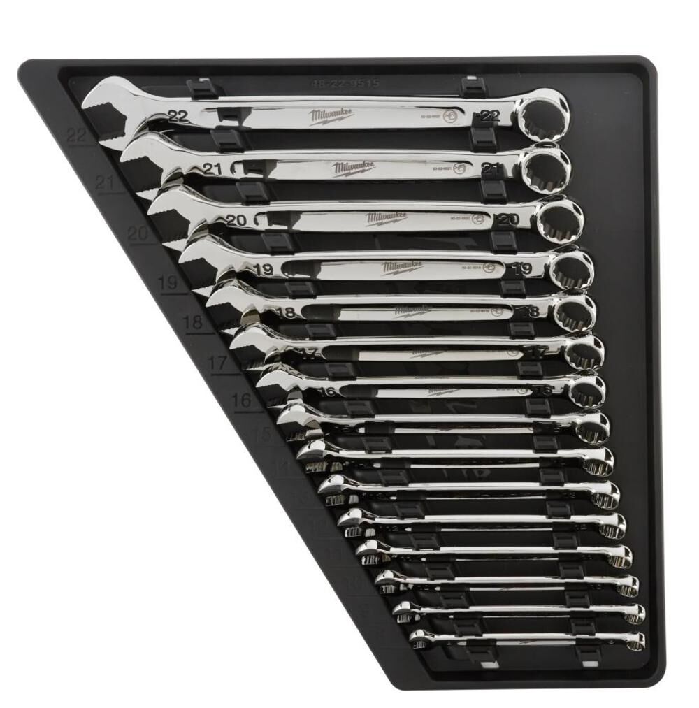 Milwaukee 15-Piece Combination Wrench Set - Metric - 48-22-9515