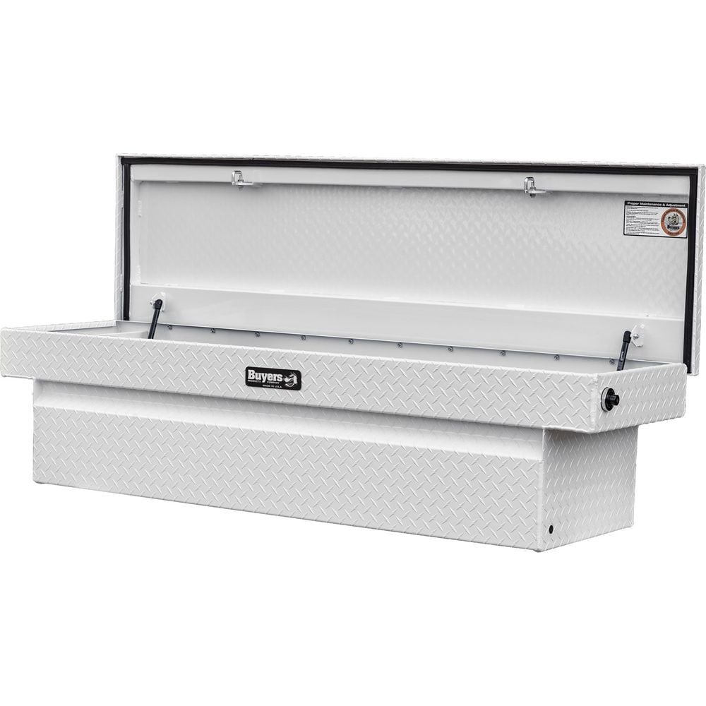 Buyers Products Company 18 x 20 x 71 Inch Diamond Tread Aluminum Crossover Truck Tool Box Gloss White, large image number 16