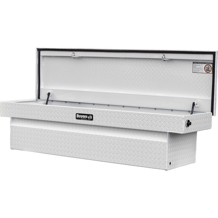 Buyers Products Company 18 x 20 x 71 Inch Diamond Tread Aluminum Crossover Truck Tool Box Gloss White, large image number 15
