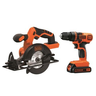 Black and Decker 20V MAX Drill/Driver and Circular Saw Combo Kit, large image number 0