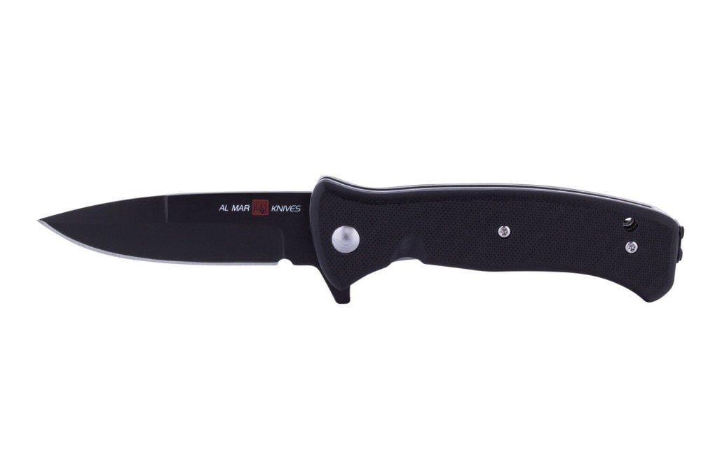 AL MAR Knives SERE 2020 3in Folding Knife, Black – AMK2204