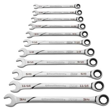 GEARWRENCH 11 Pc 120XP Universal Spline XL Ratcheting Combination SAE Wrench Set, large image number 0