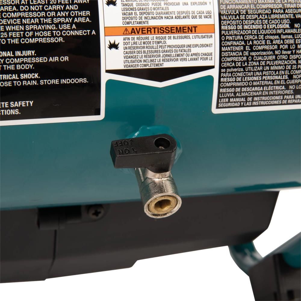 Makita 40V max XGT 2 Gallon Quiet Series Compressor (Bare Tool), large image number 17