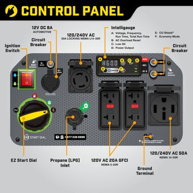 Champion Power Equipment 8500 Watt Inverter Generator Electric Start Dual Fuel with CO Shield, large image number 3