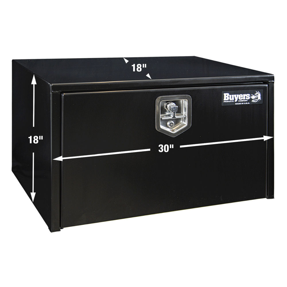 Buyers Products Company 18x18x30 Inch Black Steel Underbody Truck Box, large image number 9