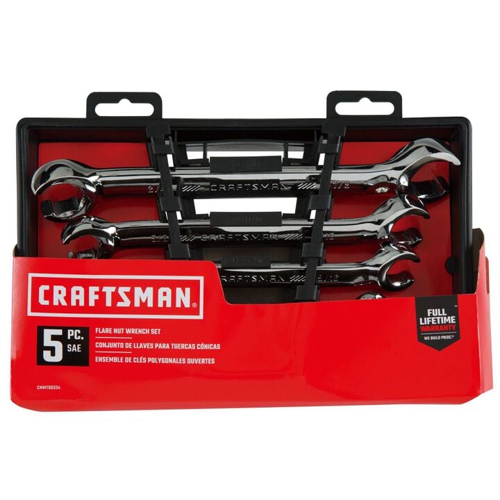 CRAFTSMAN SAE Fully Polished Flare Nut Wrench Set,, 5 Piece, large image number 3