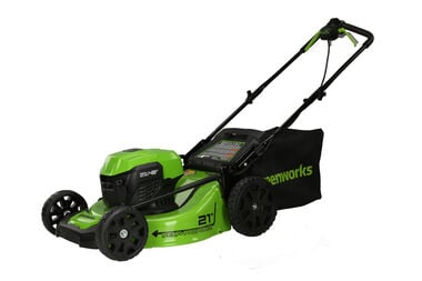 Greenworks 48V 21in Cordless Self Propelled Lawn Mower Kit with 5Ah Battery 2pk & Charger, large image number 2