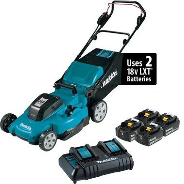 Makita 36V 18V X2 LXT 21in Lawn Mower Kit with 4 Batteries 4Ah, large image number 0