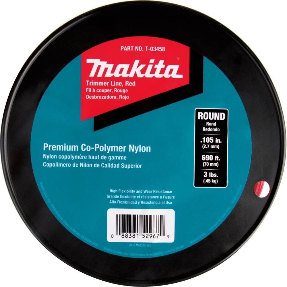 Makita Round Trimmer Line 0.105 Red 690 3 lbs., large image number 2