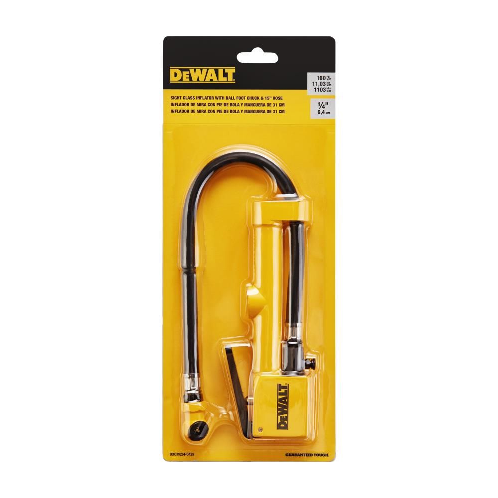 DEWALT Sight Glass Inflator with Ball Foot Chuck and 15 Inch Hose, large image number 4