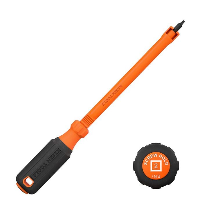 Klein Tools #2 Square Insulated Hooded Screw Holding Screwdriver