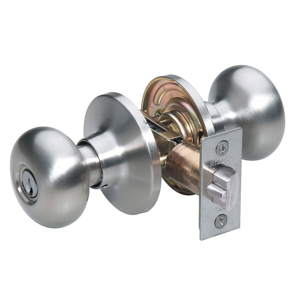 Master Lock Satin Nickel Finished Keyed Entry Alike Door Lockset Knob – BC0115KA4