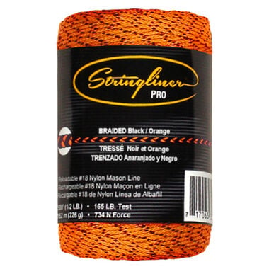 Stringliner #27 Construction Replacement Roll Braided Black/Orange 320 ft