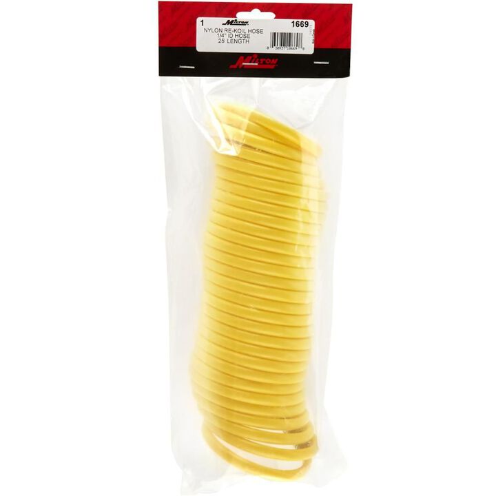 Milton Coiled Nylon Air Hose 25 Ft. 1/4 In. ID, large image number 1