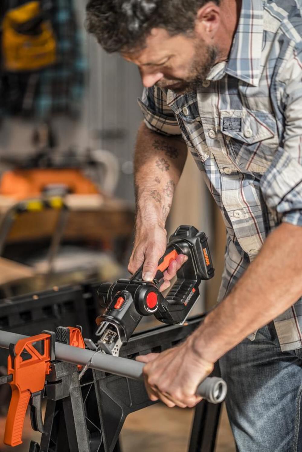 20v power share axis cordless reciprocating & jig saw best sale
