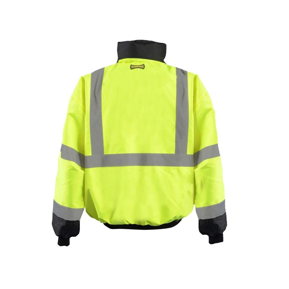 Occunomix Hi-Vis Yellow Value Black Bottom 2-in-1 Bomber Jacket 5X, large image number 2