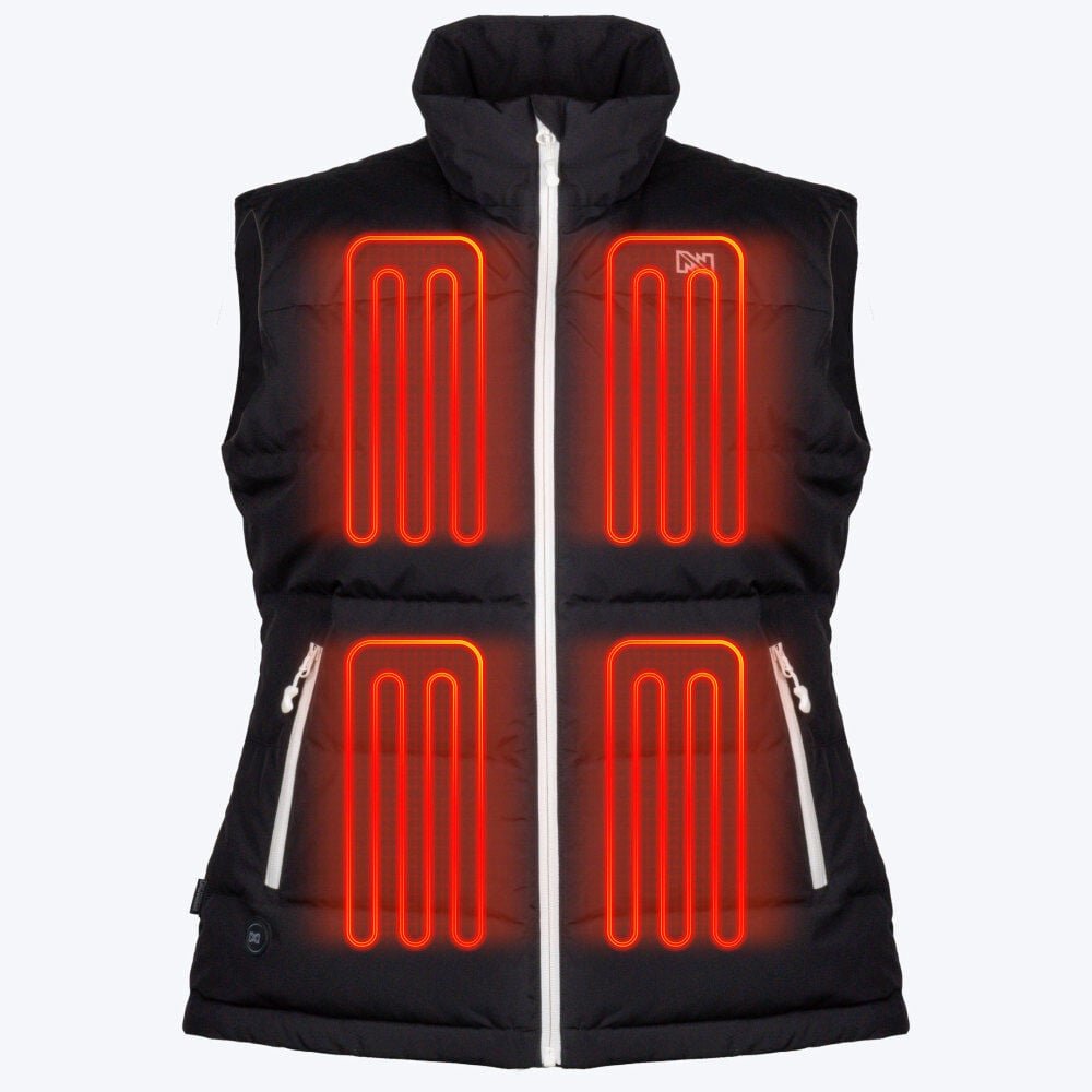 Mobile Warming Crest 2.0 Womens Black Heated Down Vest Kit 7.4V, large image number 6