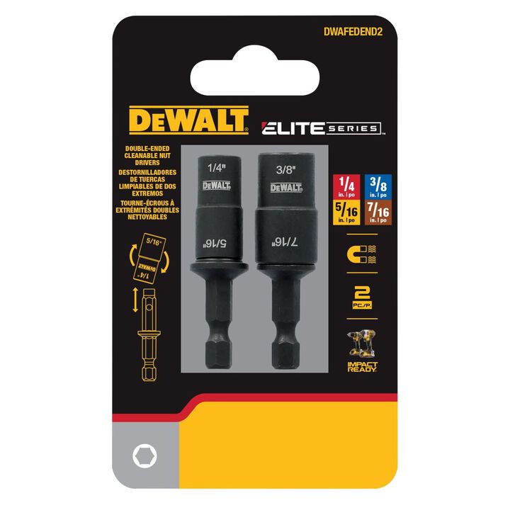 DEWALT Elite Series Reversible Nut Driver Set, 2 Pieces, large image number 1
