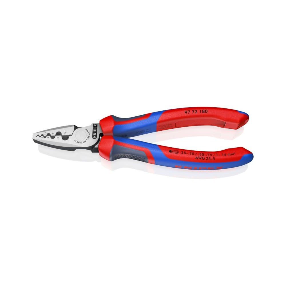 Knipex 7-1/4 Inch Steel Crimping Plier for Wire Ferrules, large image number 2
